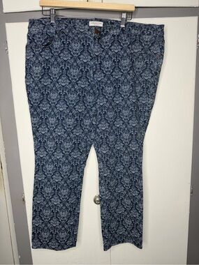 coldwater creek women damask Tapestry floral embossed jeans size 20